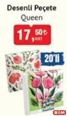 QUEEN DESENLİ PEÇETE 20'Lİ
